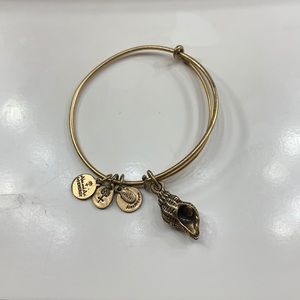 Alex and Ani gold plated bracelet with charm!